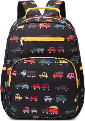 abshoo Car Backpack for Kid Little Small Boys Bookbag Preschool Toddler Backpack (Car)