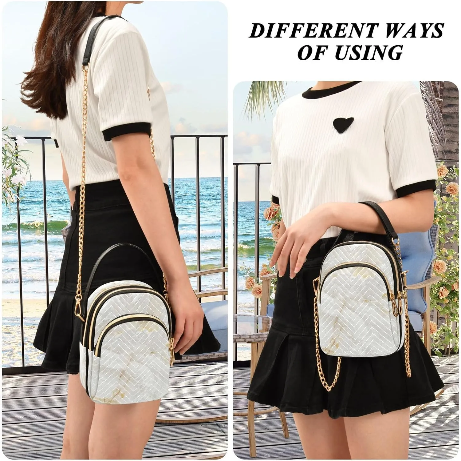 Abstract Painting Gold Waves Womans Purse, Cross over Bag for Woman Womens Small Purse