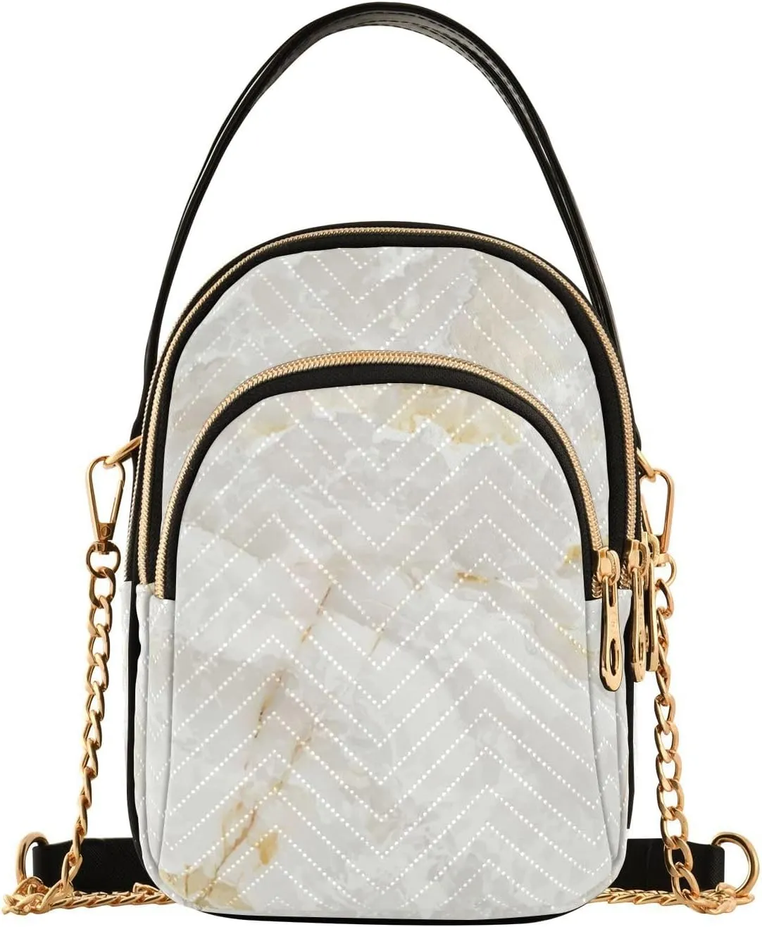 Abstract Painting Gold Waves Womans Purse, Cross over Bag for Woman Womens Small Purse