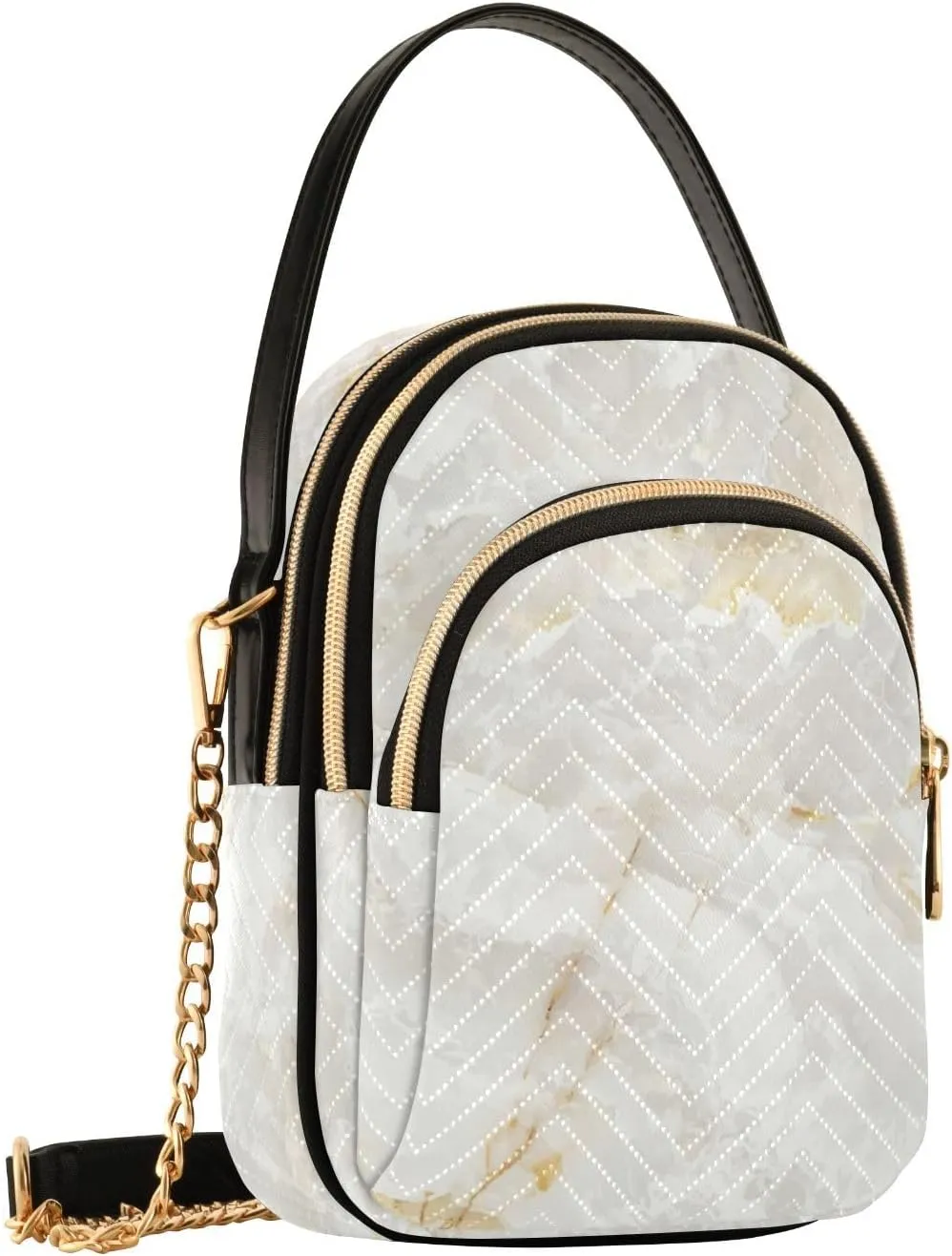 Abstract Painting Gold Waves Womans Purse, Cross over Bag for Woman Womens Small Purse
