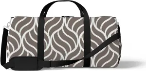 Abstract Stripes Art Sports Duffel Bag Travel Gym Tote Bags Lightweight Durable Shoulder Strap Waterproof Polyester Outside Mesh Pocket Overnight Trip Duffel Bag for Women Men