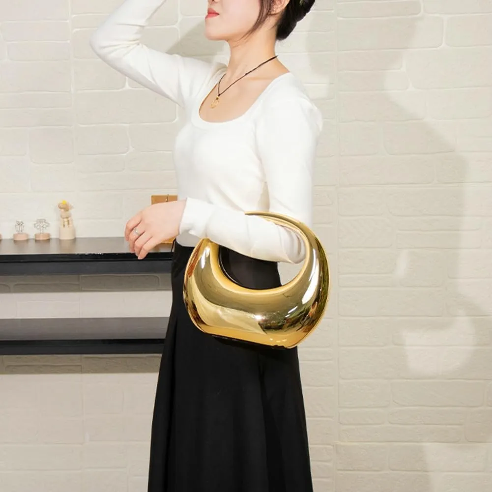 Acrylic Clutch Purse for Women Y2k Silver Gold Evening Purse Tote Hobo Bag Satchel Crossbody Purse Shoulder Bag 2024