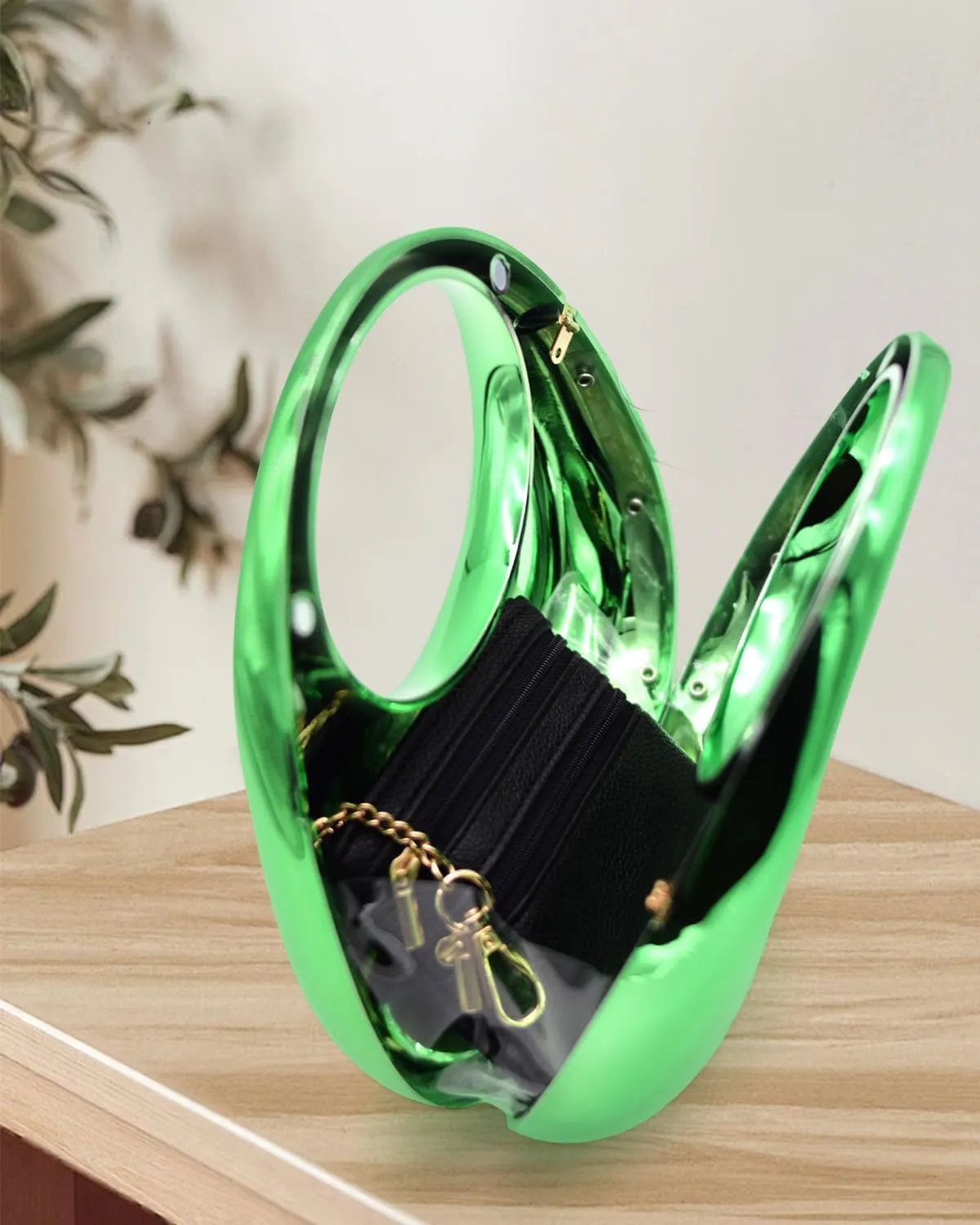 Acrylic Evening Clutch Purse for Women, Metallic Purse Evening Handbags Moon Hobo Bag, Evening Purse for Wedding Party Prom