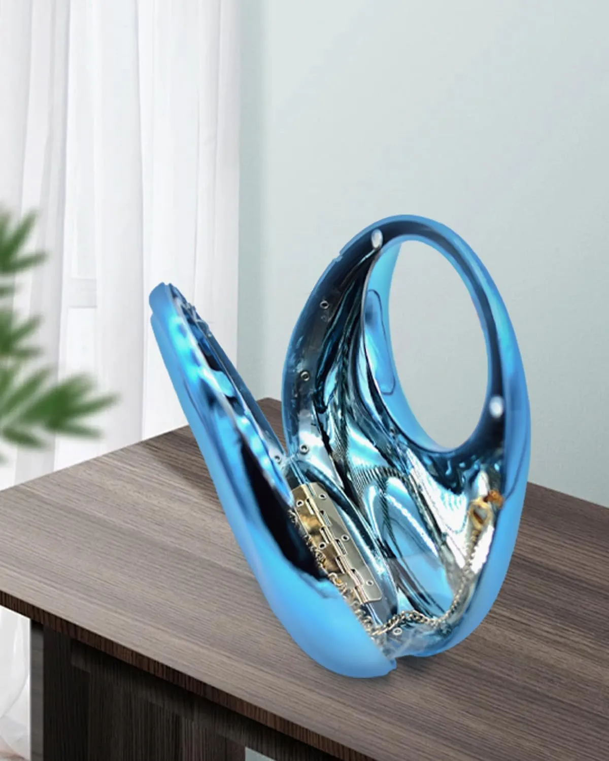 Acrylic Evening Clutch Purse for Women, Metallic Purse Evening Handbags Moon Hobo Bag, Evening Purse for Wedding Party Prom
