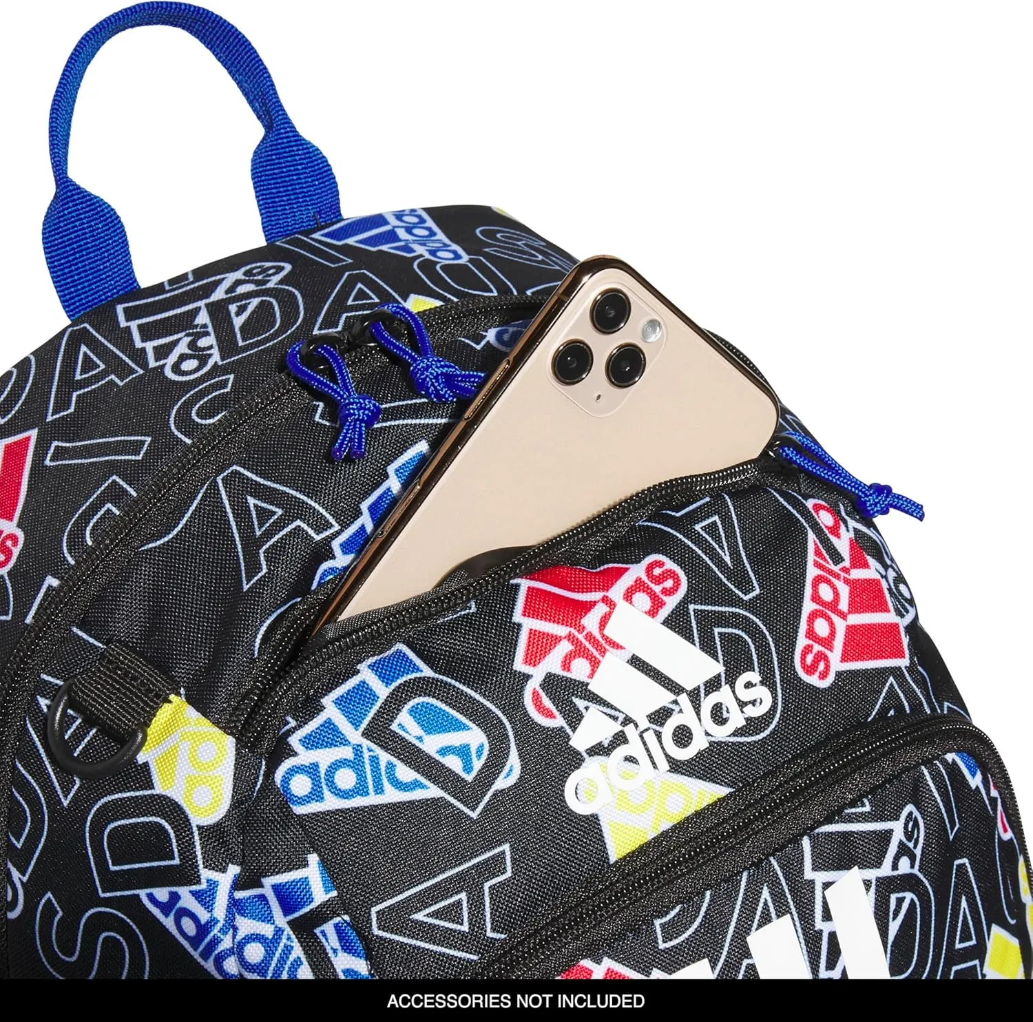 adidas Creator Comfortable and Durable Small Athletic Bag or Laptop Backpack for Women and Men, Adi Comp Black/Team Royal Blue, One Size