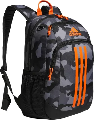 adidas Creator Laptop Backpack for Women and Men, Comfortable and Durable Small Athletic Bag, Camouflage Carbon/Black/Impact Orange, One Size