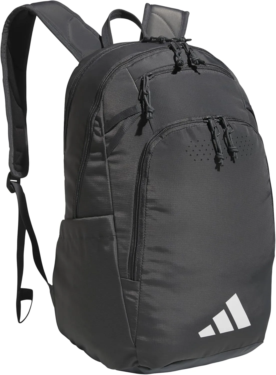 adidas Defender 5 Team Sports Backpack (33L) Durable Large Athletic Gym Laptop Travel Bag, Dark Grey, One Size