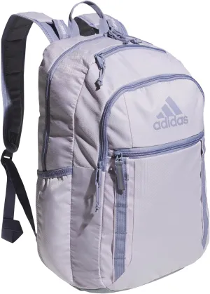 adidas Excel Backpack, Durable Large Athletic Laptop Bag, Silver Dawn Grey/Grey/Silver Violet Purple, One Size
