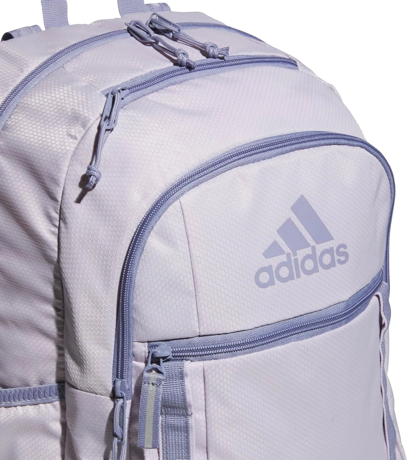 adidas Excel Backpack, Durable Large Athletic Laptop Bag, Silver Dawn Grey/Grey/Silver Violet Purple, One Size