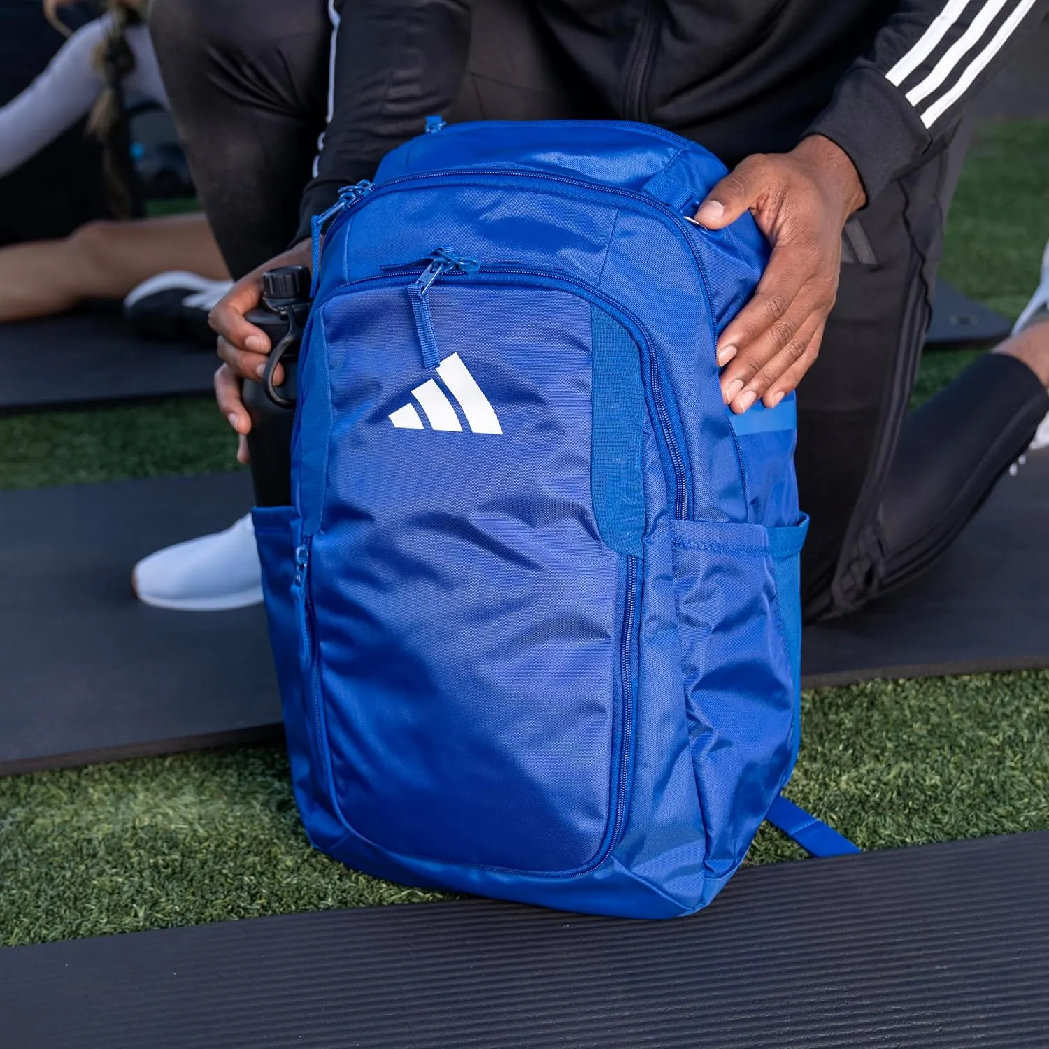 adidas Stadium Team Sports Backpack for Men and Women (36l) Durable Athletic Laptop Bag, Dark Green/4.0, One Size
