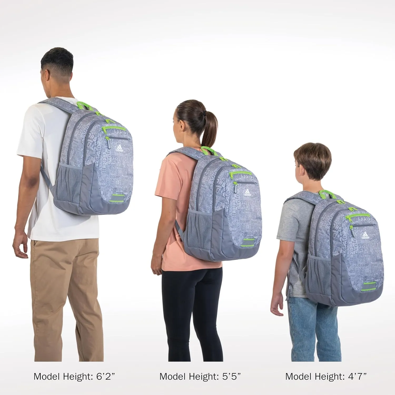 adidas Unisex Foundation Backpack for Laptop, Book Sleeve, Large Durable Athletic Gym Bag, Outline BOS Toss Pulse Blue/Black/Lucid Lemon Yellow, One Size