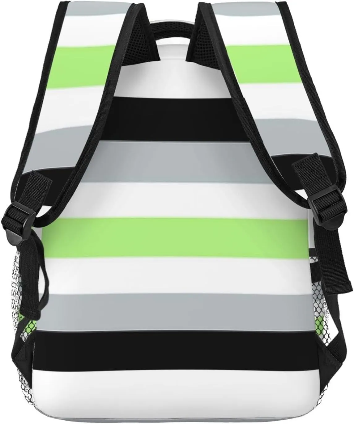 Agender flag Backpack Double Shoulder Bag 15 Inch Laptop Bagpack for Hiking Work Camping Travel