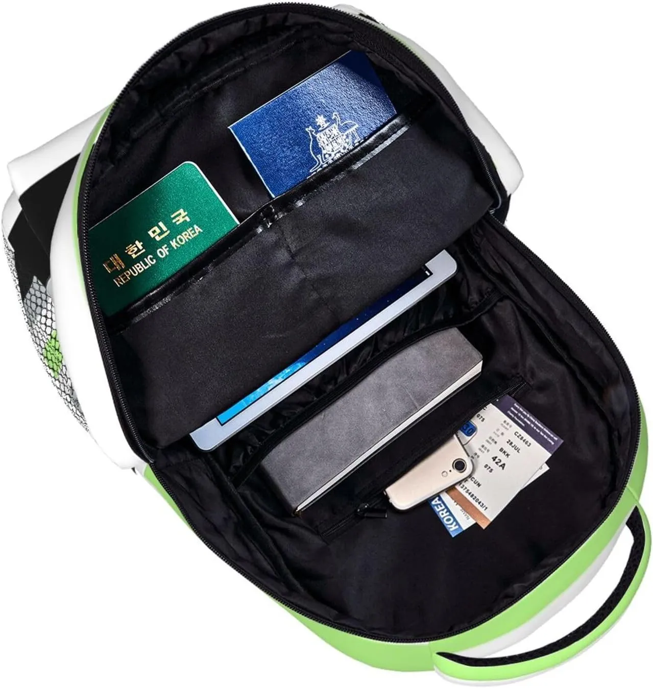 Agender flag Backpack Double Shoulder Bag 15 Inch Laptop Bagpack for Hiking Work Camping Travel