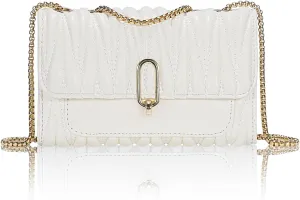 Aiqudou Quilted Crossbody Bag for Women - Leather Shoulder Bag Fashion Chain Small Purse