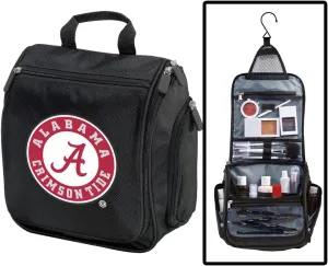 Alabama Toiletry Bags Or Hanging University of Alabama Shaving Kit for Men (Black - Round Logo)