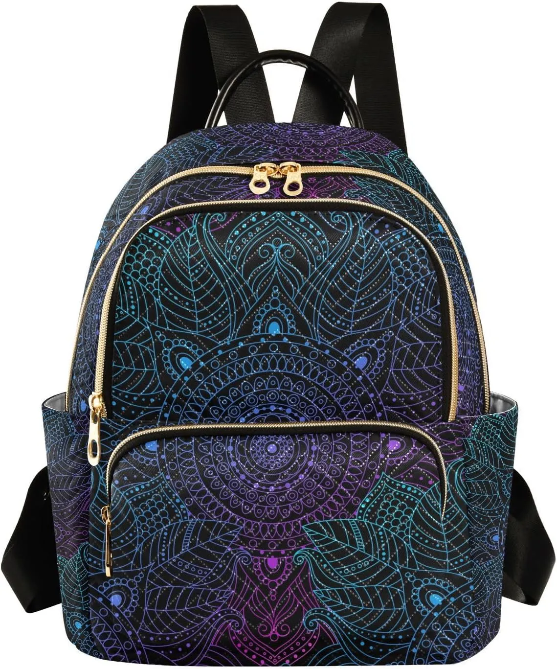 ALAZA Art mandala Boho Ethnic Bohemian Small Backpack Purse for Women Travel Bag Fashion Daypack Back Pack Shoulder Bag