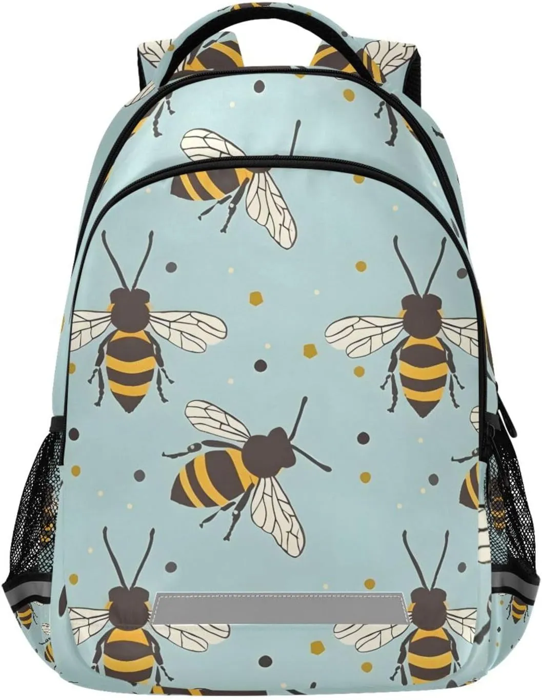 ALAZA Bees Blue Backpack Girls Kids Backpacks Boys School Bookbag 3rd 4th 5th Grade Casual Daypack Laptop Shoulder Bag