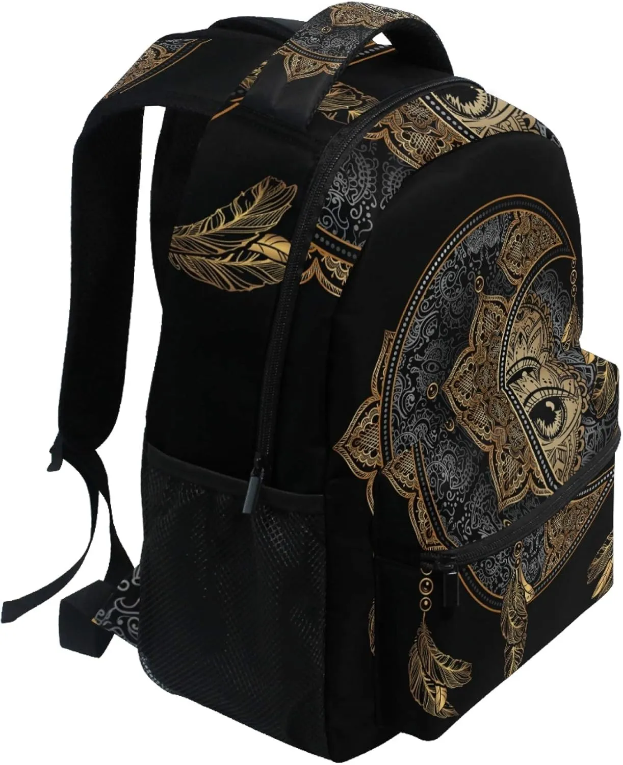 ALAZA Boho Moon Sun Witchy Dream Catcher Large Backpack Personalized Laptop iPad Tablet Travel School Bag with Multiple Pockets