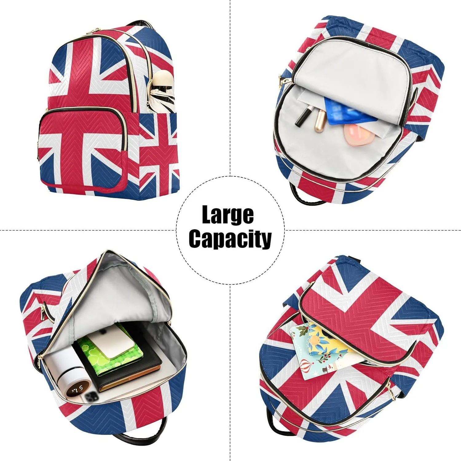 ALAZA British Flag Mini Backpack Purse for Women Travel Bag Fashion Daypack Back Pack Shoulder Bag