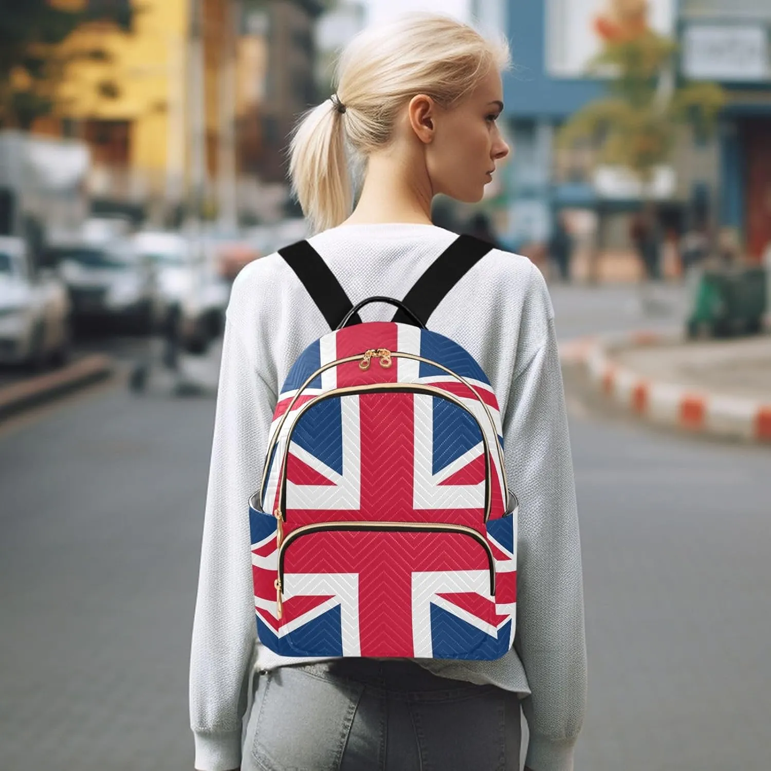 ALAZA British Flag Mini Backpack Purse for Women Travel Bag Fashion Daypack Back Pack Shoulder Bag
