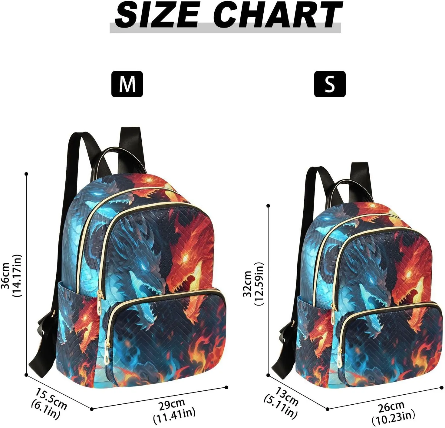 ALAZA Ice & Fire Dragons Mini Backpack Purse for Women Travel Bag Fashion Daypack Back Pack Shoulder Bag