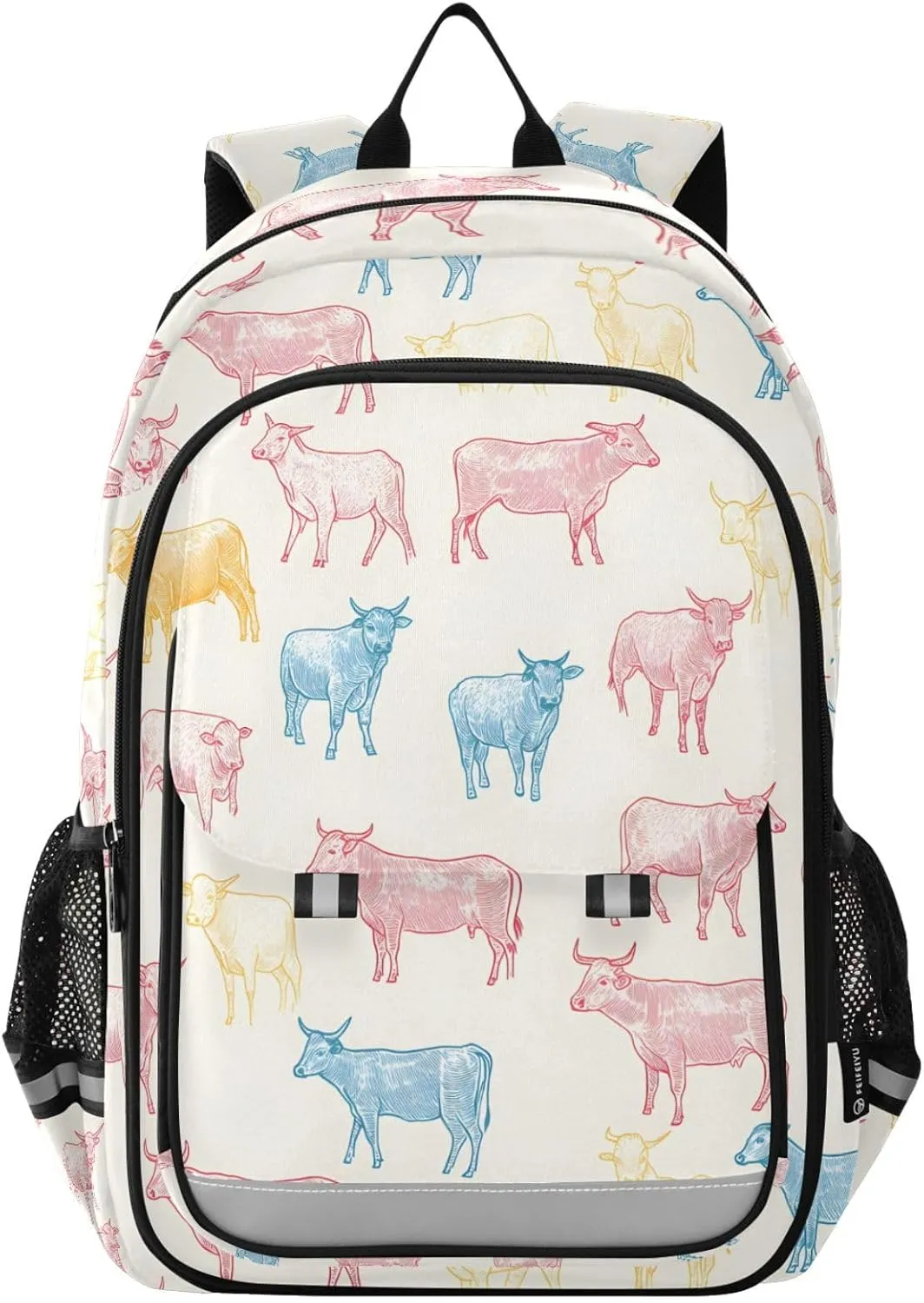 ALAZA Pin Highland Cow Cattle Laptop Backpack Purse for Women Men School Bag 17 Inch Bookbag Student Boys Girls Travel Casual Daypack