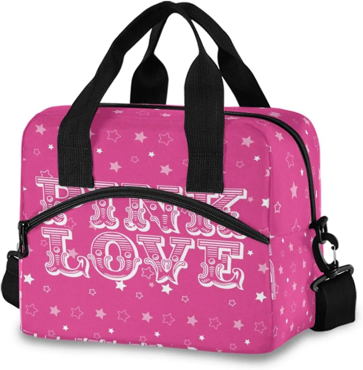 ALAZA Pink Lunch Bags for Women Leakproof Crossbody Lunch Bag Lunch Bag with Shoulder Strap lunch Box Purse Lunch Cooler Bag for Women,Nurse,Teachers(k)