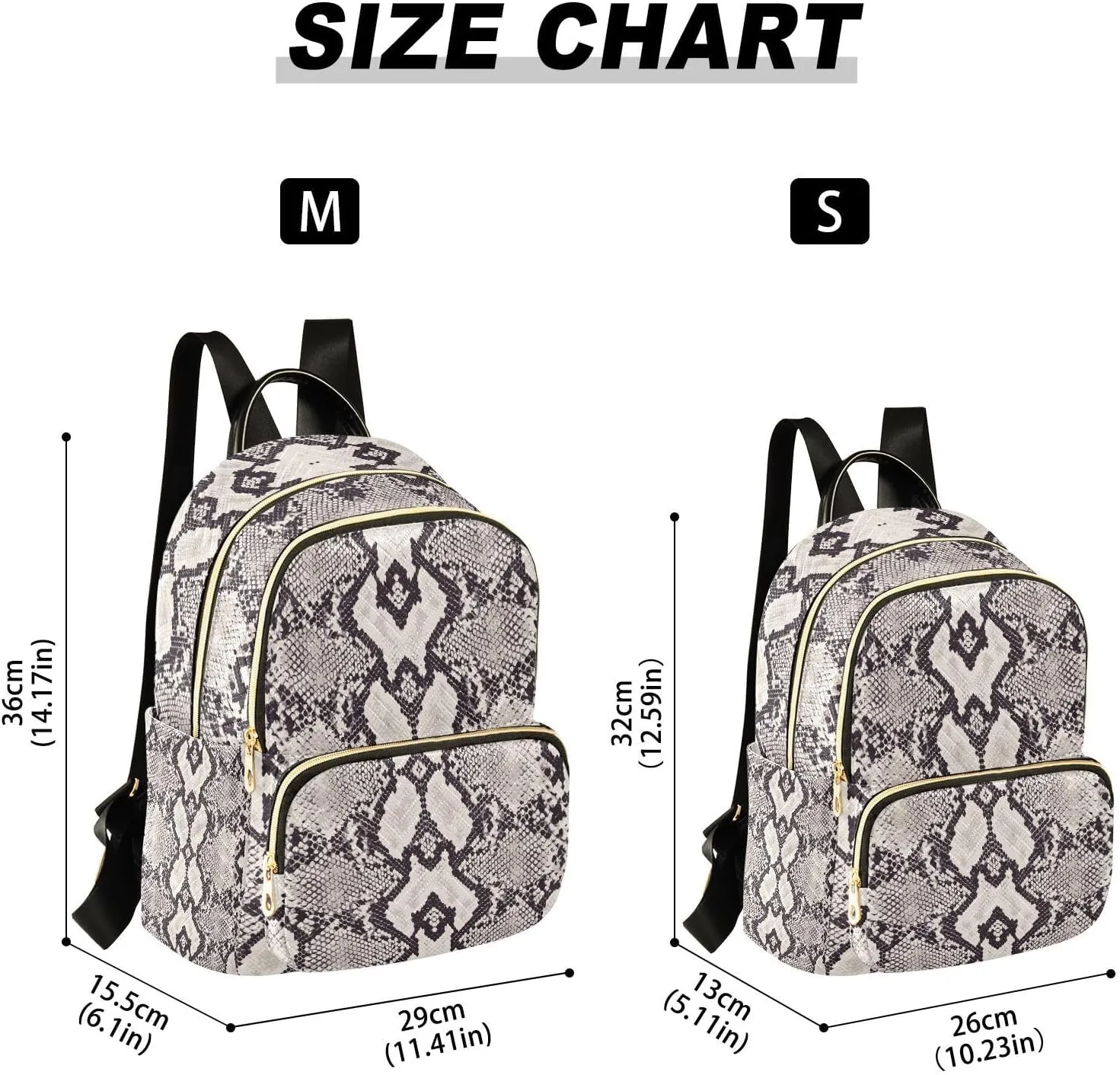 ALAZA Snake Skin Grunge Mini Backpack Purse for Women Travel Bag Fashion Daypack Back Pack Shoulder Bag