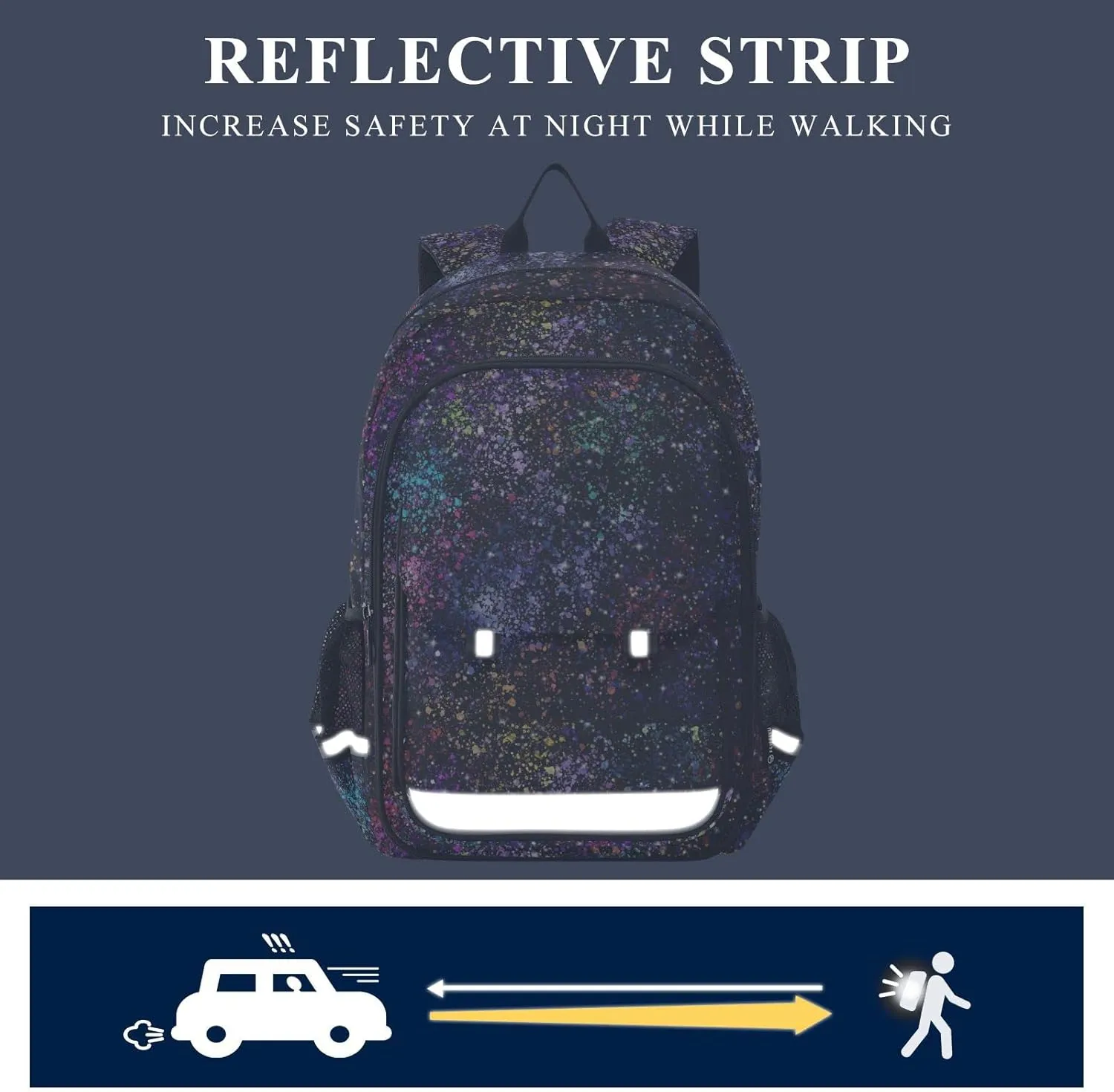 ALAZA Star Field in Galaxy Space with Nebulae Backpacks Travel Laptop Backpack