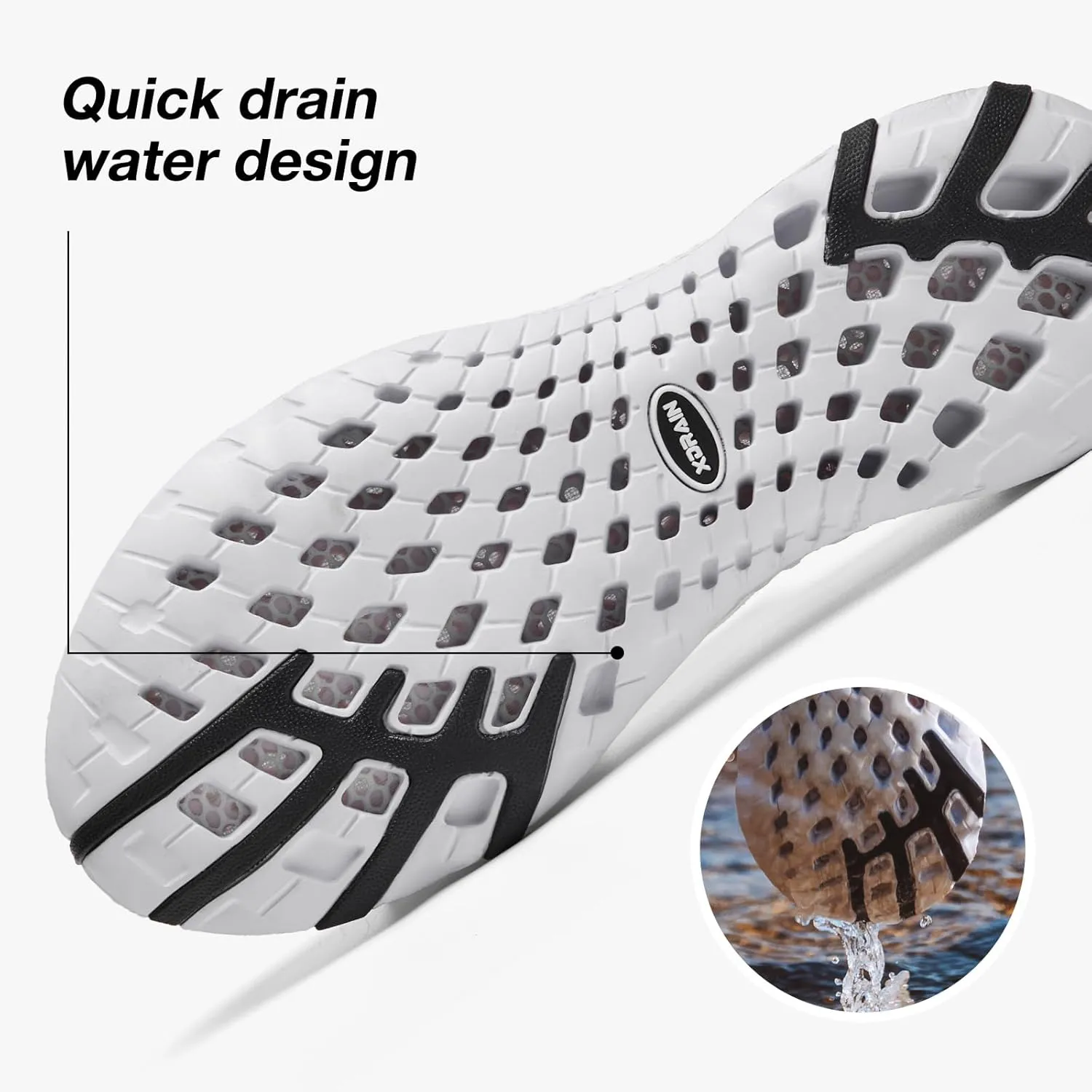 ALEADER Xdrain Women's Water Shoes Mesh Slip On Aqua Shoes for Beach, Swimming, Travel & Tennis