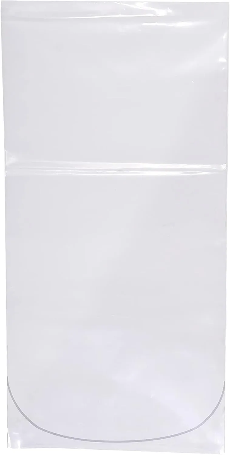 ALFA Fishery Bags Round Corners Bottom Leak Proof Clear Plastic Fish Bags Size 9 Inches for Marine and Tropical Fish Transport 2 mil. (9" x 18" / 100 Pack)