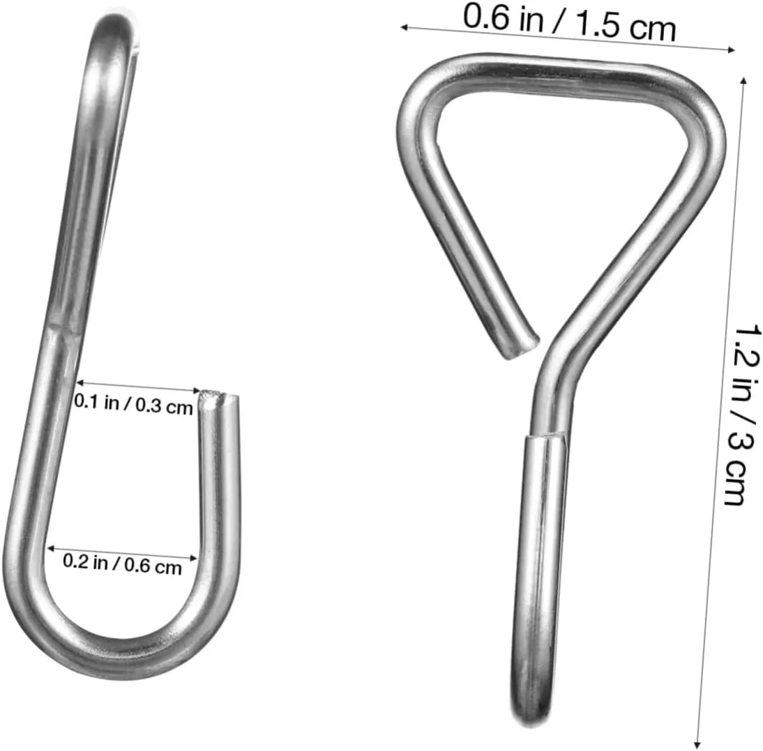 Alipis Stainless Steel s Hooks 100 Pack Car Seat Hooks Heavy Duty for Car Bag Rope