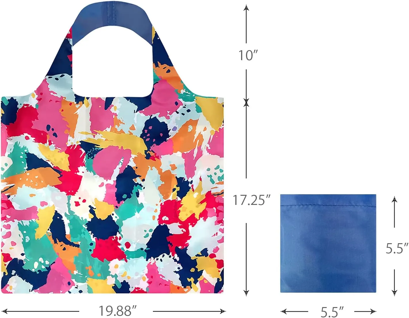 allydrew Allybag Foldable & Lightweight Reusable Grocery Bag, Abstract Art