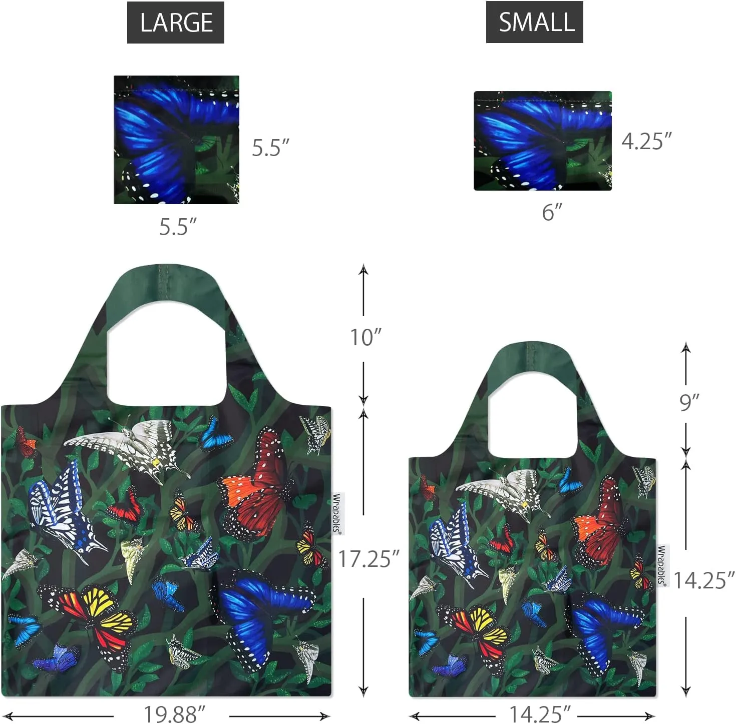 allydrew Large & Small Allybag Foldable & Lightweight Reusable Grocery Bags