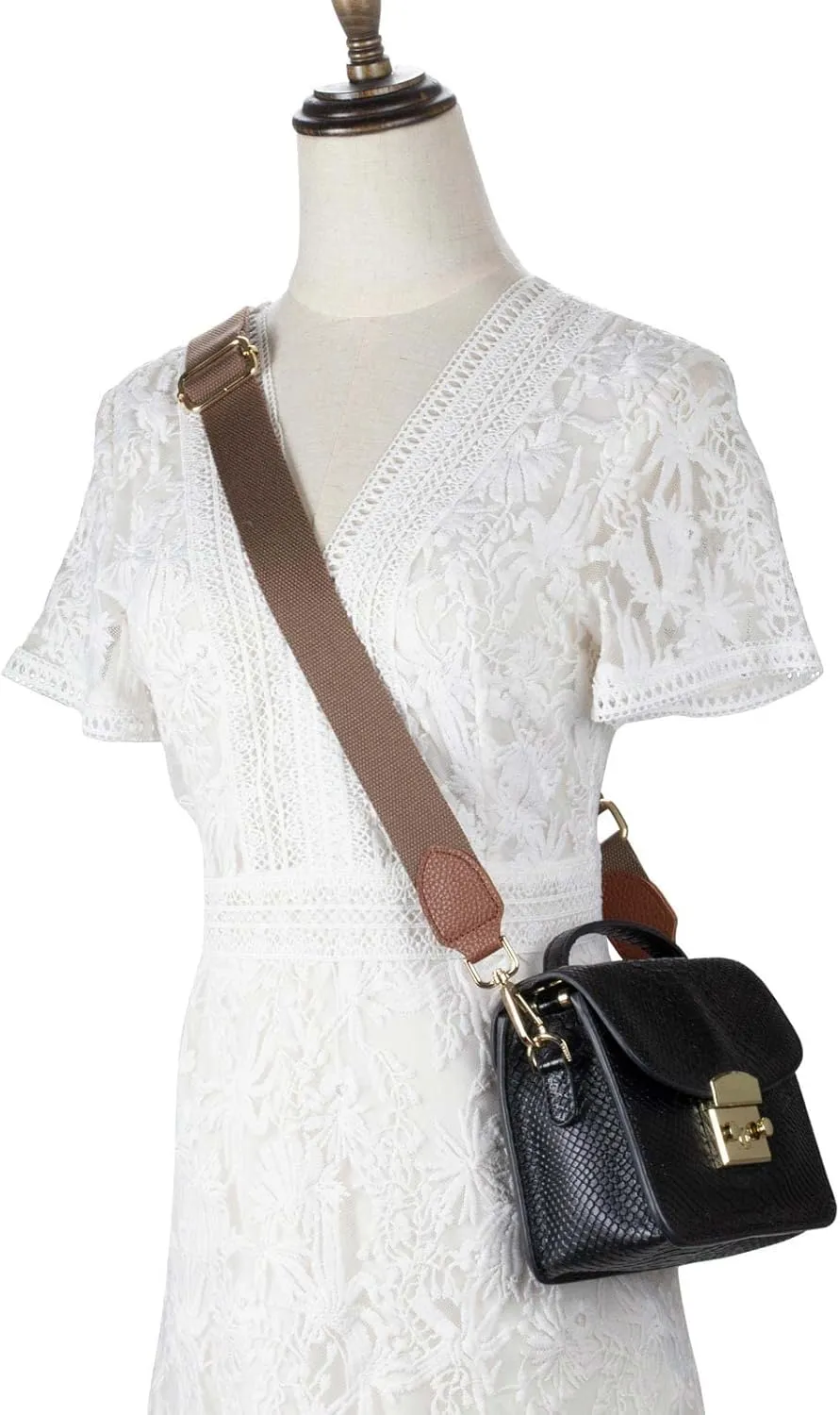 Allzedream Purse Straps Replacement Crossbody Bags Handbag Wide Canvas Leather Adjustable