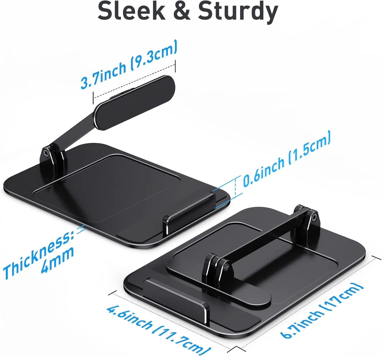 Almoz Show 15 Stand Aluminum, Tilt Stand for Show 15.6" Smart Display and Up to 18" iPad/Tablets, with Storage Tray, Compact Size, Durable and Stable (Black)