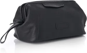 Alpine Swiss Lauter Toiletry Bag Genuine Leather Shaving Kit Dopp Kit Travel Case