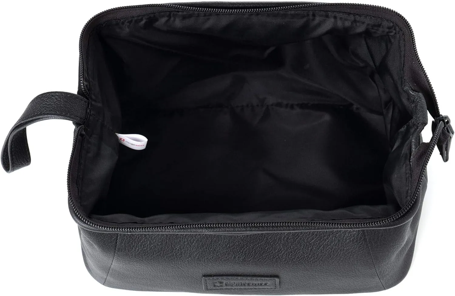 Alpine Swiss Lauter Toiletry Bag Genuine Leather Shaving Kit Dopp Kit Travel Case