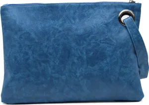 Amaze Womens Oversized Clutch Bag Large PU Leather Pouch Evening Handbags Envelope Purse with Wristlet Shoulder Lady