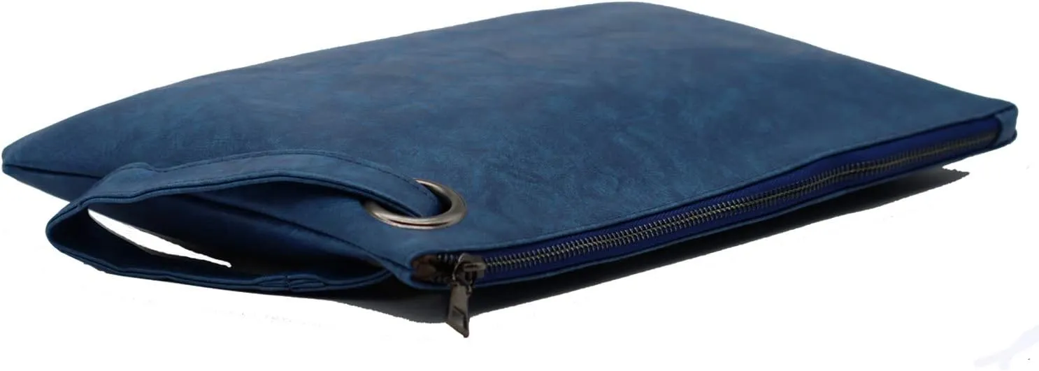 Amaze Womens Oversized Clutch Bag Large PU Leather Pouch Evening Handbags Envelope Purse with Wristlet Shoulder Lady