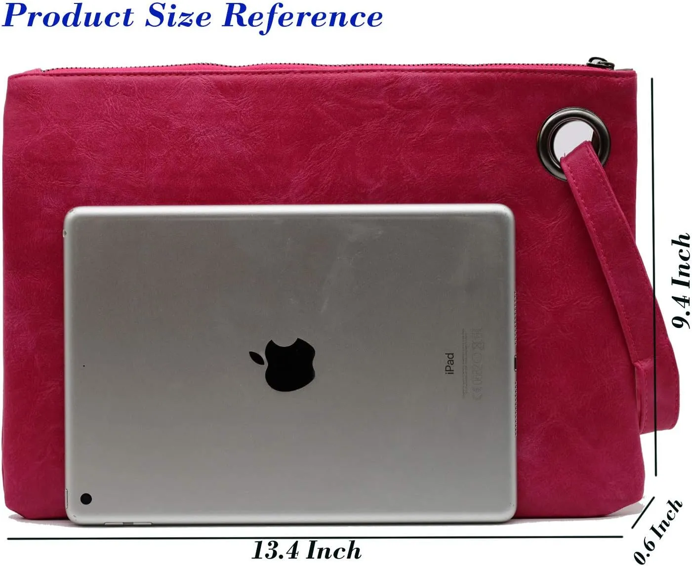 Amaze Womens Oversized Clutch Bag Large PU Leather Pouch Evening Handbags Envelope Purse with Wristlet Shoulder Lady