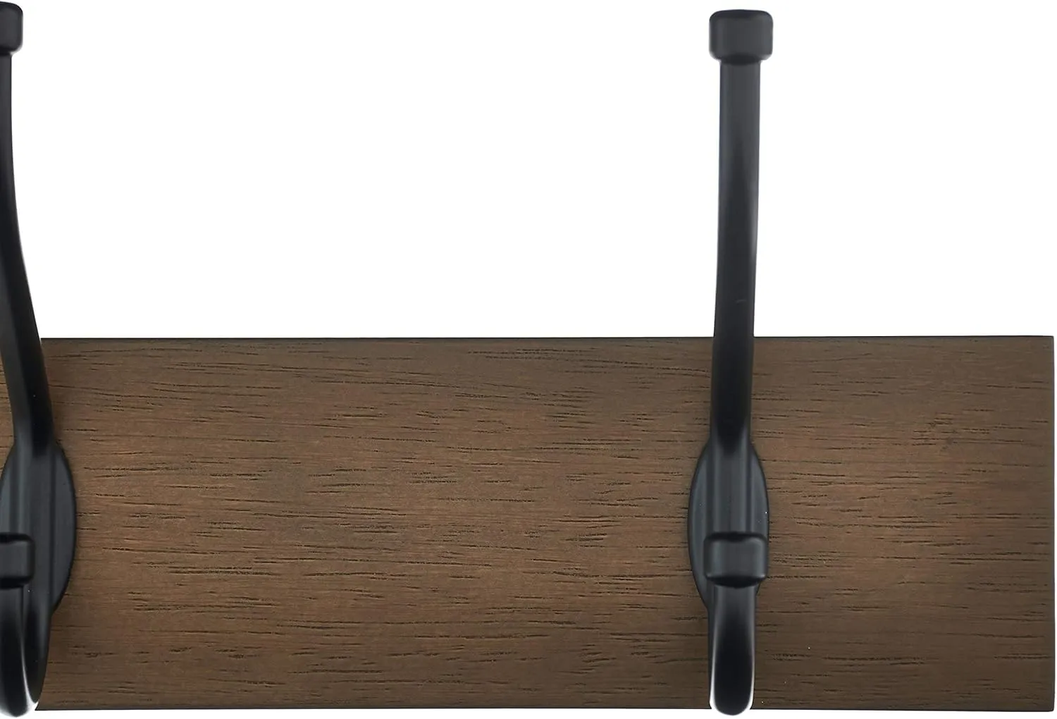 Amazon Basics Rectangular Wall-Mounted Farmhouse Coat Rack, 5 Hook, Barnwood