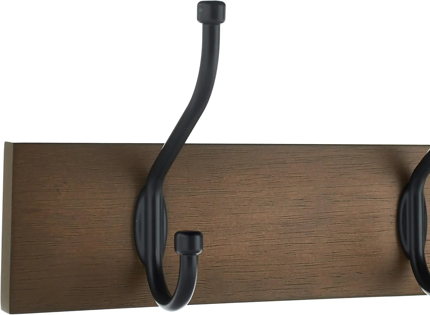 Amazon Basics Rectangular Wall-Mounted Farmhouse Coat Rack, 5 Hook, Barnwood
