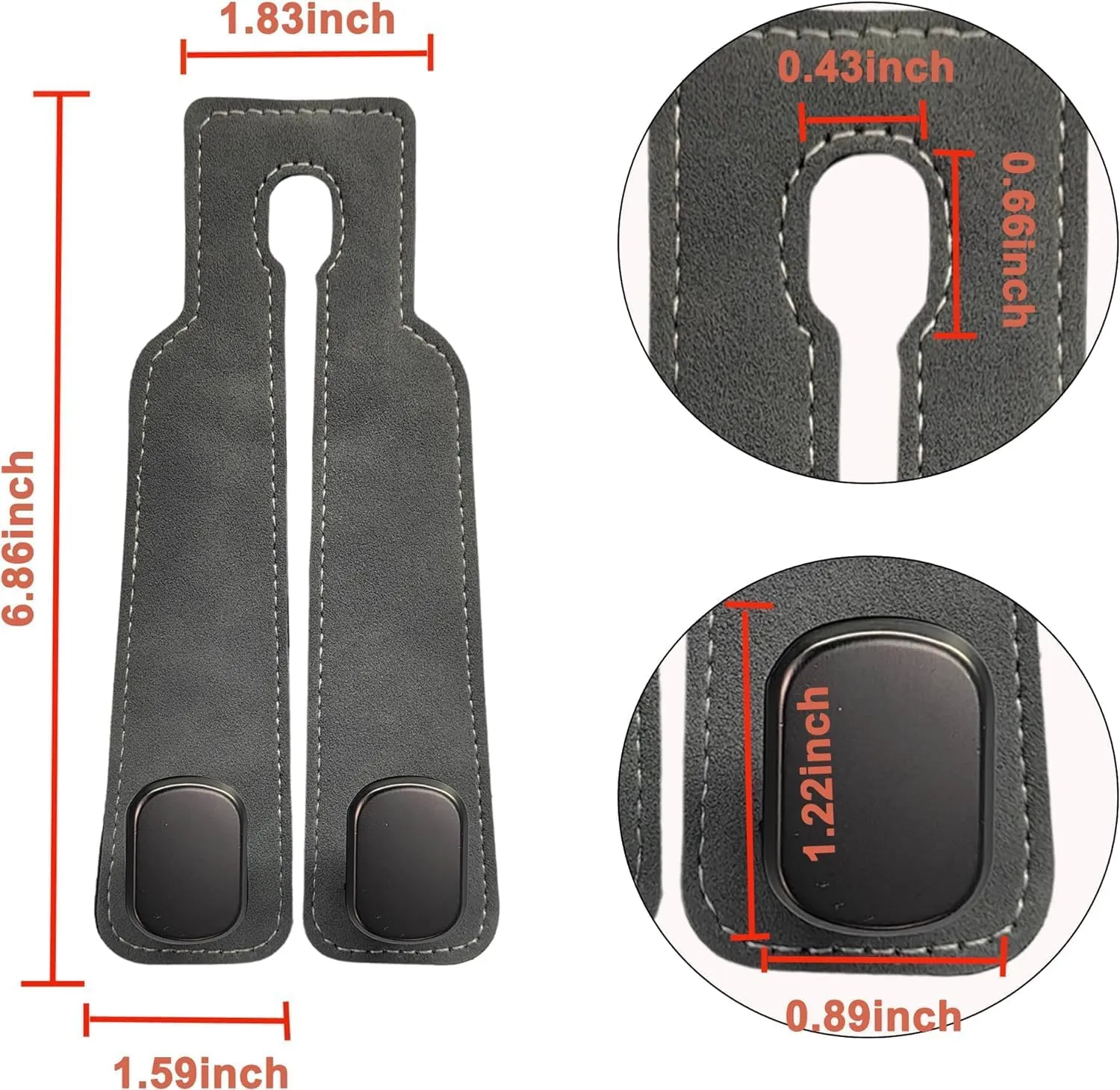Amelity 4 Pack Car Purse Hook, Car Hooks for Purses and Bags Cute, Headrest Hooks for Car (Grey-4 Pack)