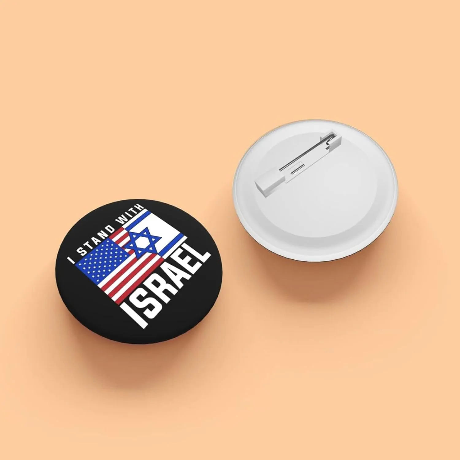 American I Stand with Israel USA Flag Express Your Unique Style with Our Fashionable Round Badges