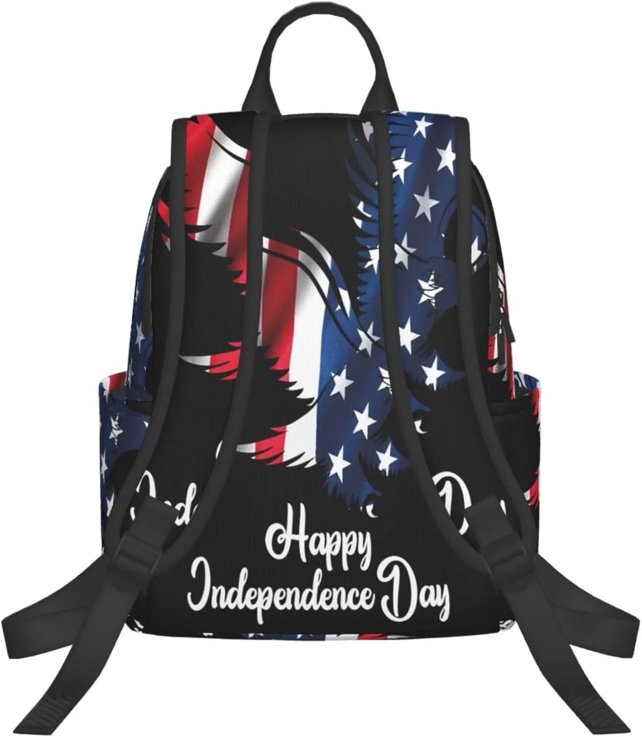 American Independence Day American Flag 1776 We The People Eagle Casual Backpacks Laptop Backpack Outdoor Travel Rucksack Sport Carry-On Daypack Lightweight Bag with Multi-Pockets