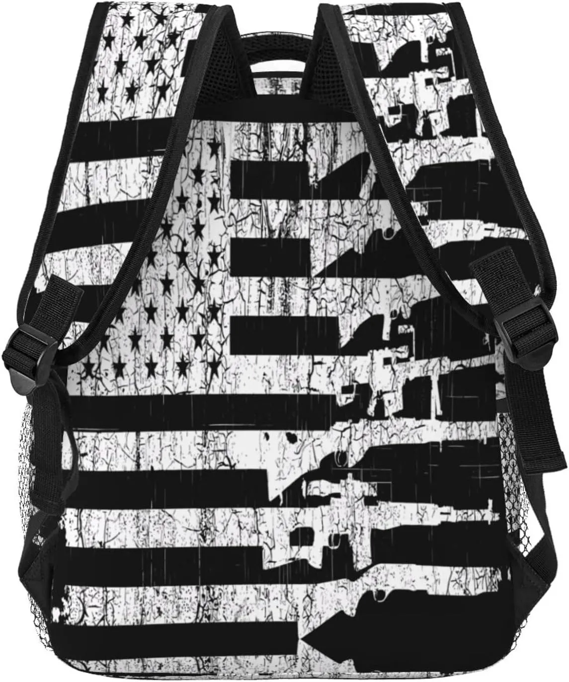 American Patriotic Flag Casual Backpacks Sport Backpack Travel Rucksack Canvas Daypack Workout Bags with Pockets for Gym Working Hiking