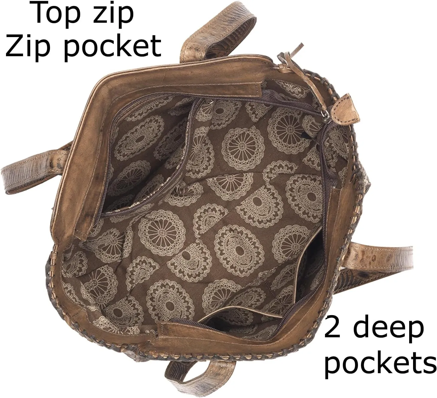 American West Annie's Secret Zip-Top Tote | Ambidextrous Conceal Carry Pocket for Women