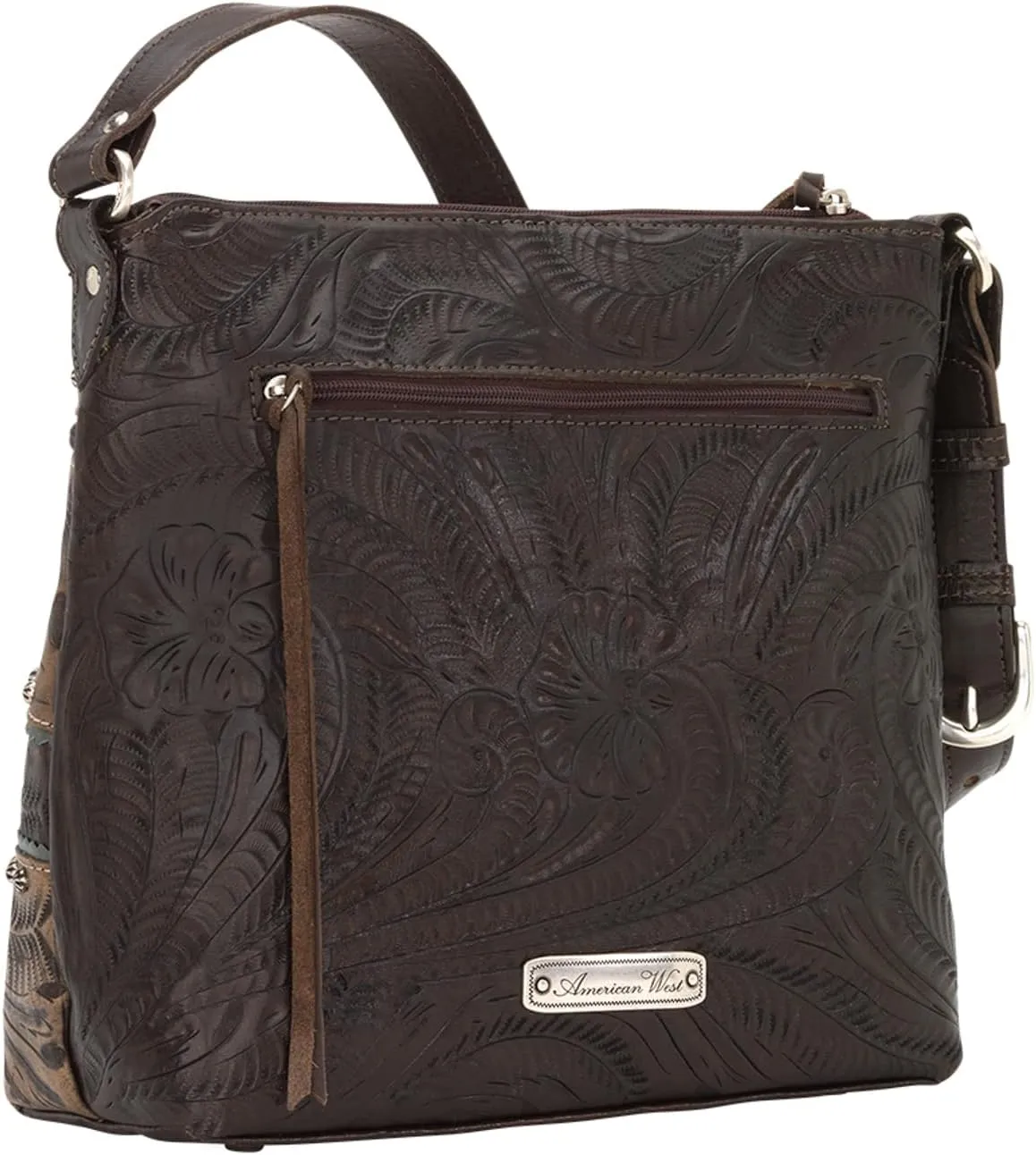 American West Ladies Saddle Ridge Zip Top Shoulder Bag