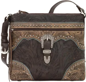 American West Ladies Saddle Ridge Zip Top Shoulder Bag
